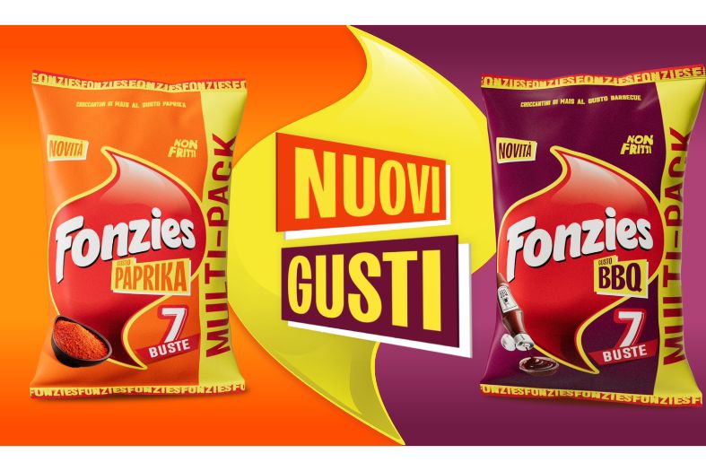 Confezioni Fonzies nei nuovi gusti Paprika e Barbecue