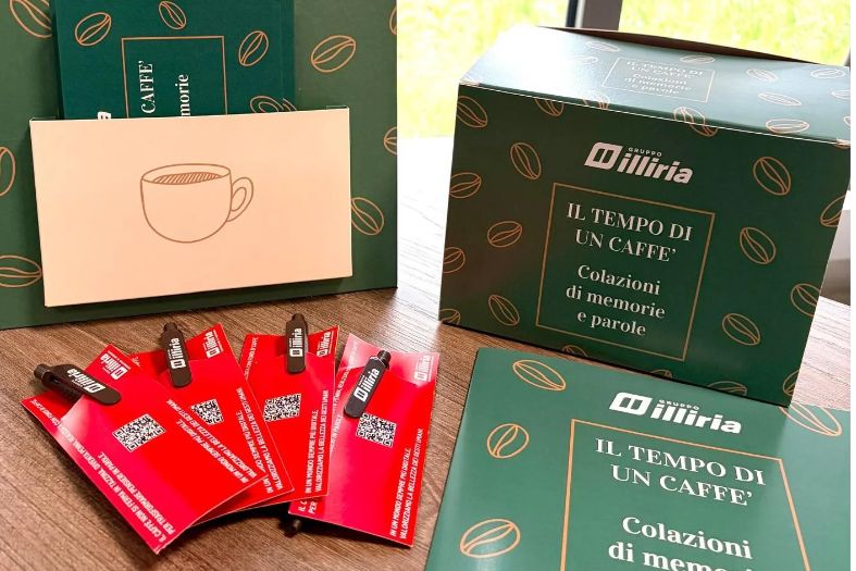 Materiali del progetto “Il Tempo di un Caffè” di Gruppo Illiria per gli ospiti delle case di riposo.