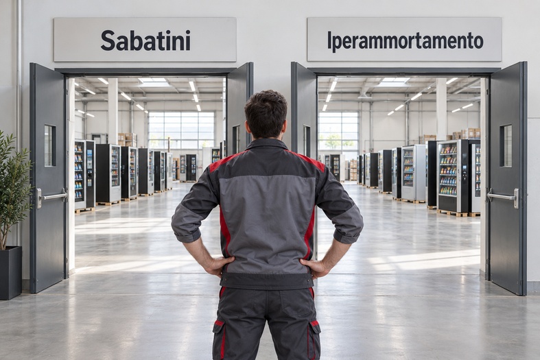 Gestore vending davanti alle opportunità della Nuova Sabatini e dell’iperammortamento per investire in nuovi distributori automatici.